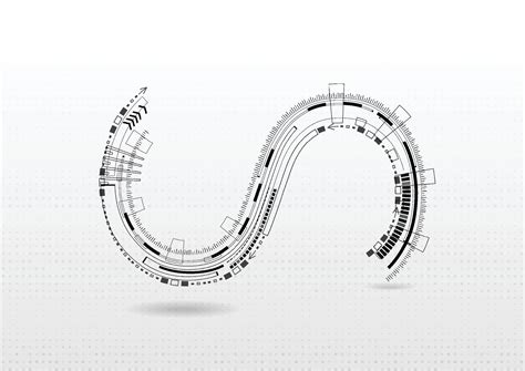 Technology Abstract Font Alphabet On Grey Background 26780694 Vector