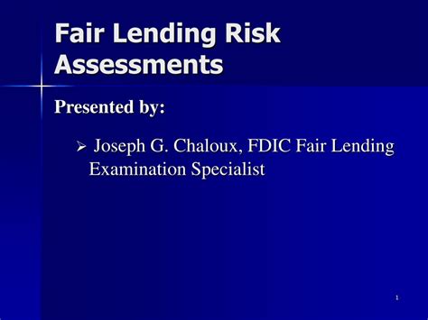 Sample Fair Lending Risk Assessment An Audit Gauges The Effectiveness