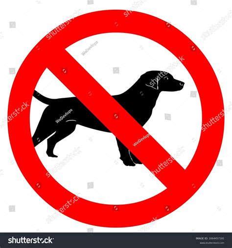 Dog Animals Ban Forbidden Allowed Stock Vector (Royalty Free