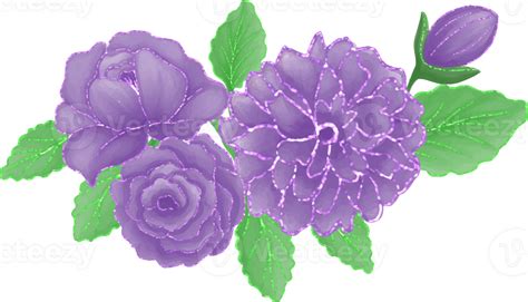 Purple Roses Arrangement 46435127 Png