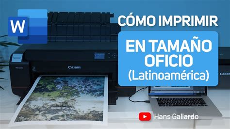 ¿cómo Imprimir En Tamaño Oficio Latinoamérica Tutorial Youtube