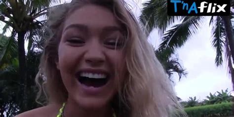 Gigi Hadid Bikini Scene In Sports Illustrated Behind The Tanlines Kauai Tnaflix