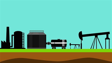 Oil Production Field Concept 4k Animation Working Oil Pump Jacks On A