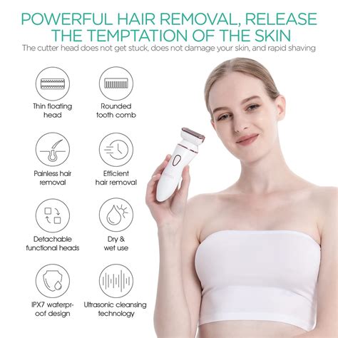 VOYOR Electric Razor For Women Rechargeable Shaver For Body Underarms Painless Bikini