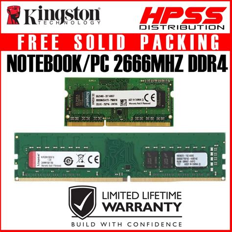 Kingston RAM 4GB 8GB 16GB DDR4 2666Mhz 3200Mhz KINGSTON NOTEBOOK RAM PC