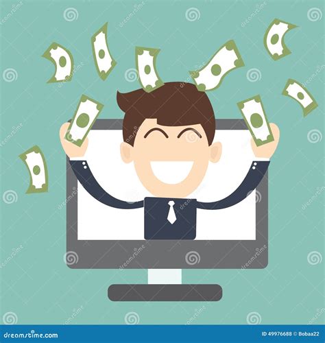 Онлайн предприниматель - успешное дело Иллюстрация штока - иллюстрации ...