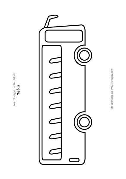 Coloriage Bus Facile Dessin à Colorier And Imprimer En Pdf