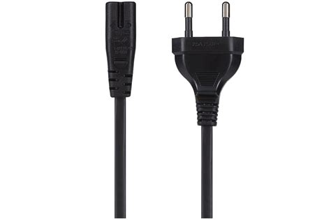 Maplin IEC C7 Fig 8 2-Pin Plug to EU 2-Pin Plug Power Supply Cable - 2m ...