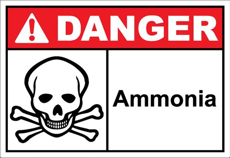 Danger Sign Ammonia
