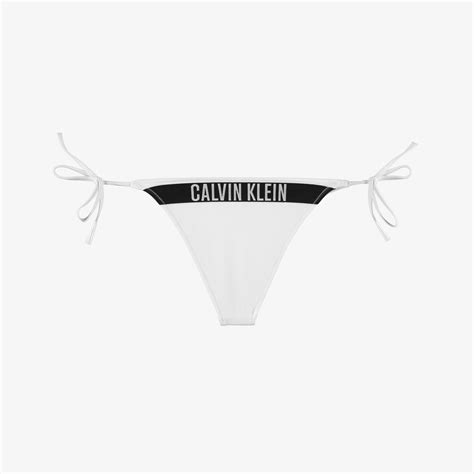 Calvin Klein String Side Tie Cheeky Bikini Kadın Beyaz Bikini Altı Bikini Mayo KW0KW01858 YCD