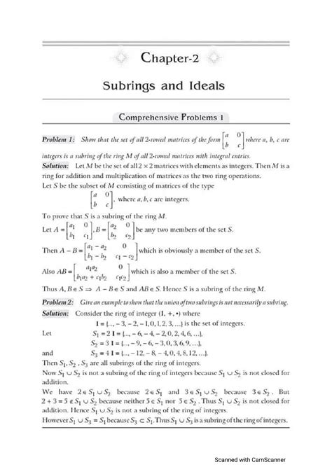 Solution Rings And Subrings Ideal Polynomial Rings Unique