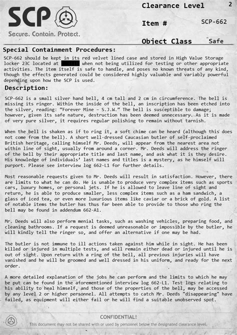 Scp 662 Butler Scp Rscp