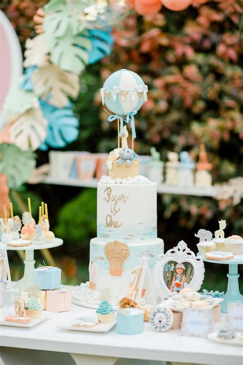 Kara S Party Ideas Hot Air Balloon Safari Birthday Party Kara S Party Ideas