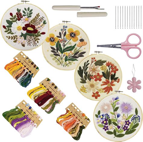 Bonroy Sets Embroidery Kit For Beginners Embroidery Kit For Art Craft