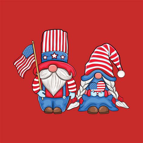 Patriotic Gnome 4th Of July Gnomes Love USA American Flag 4th Of July