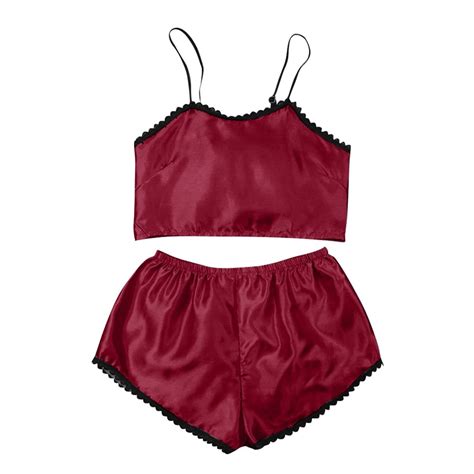 Kbkybuyz Hot Women Lingerie Satin Temptation Babydoll Underwear Camis Panties Underpants Shorts