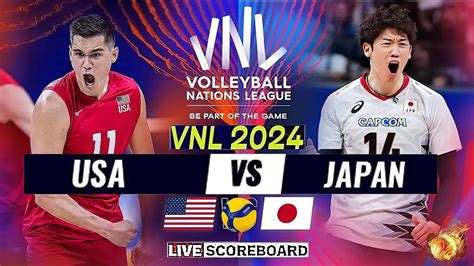 VNL LIVE JAPAN Vs USA Live Score Update Today Match VNL 2024 FIVB