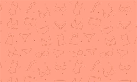 Lingerie mulher roupa interior padrão sem costura fundo contorno ilustração sutiãs e calcinhas