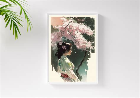 Japanese Cherry Blossom Art Japanese Print Japan Cherry - Etsy