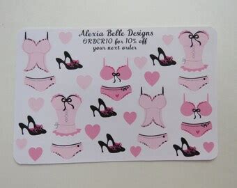 Lingerie Sticker Etsy
