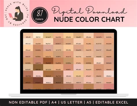 81 Nude Color Chart Skin Tone Color Chart Designer Color Chart Color Chart Color