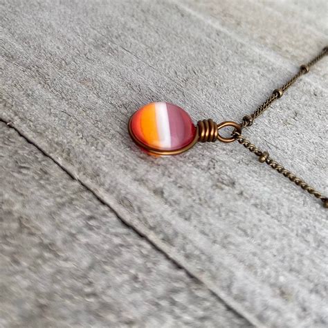 Lesbian Necklace Wlw Necklace Subtle Pride Lesbian Jewelry Etsy Uk