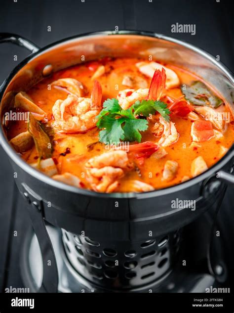 Thai Tom Yum Hot Pot Stock Photo Image Of Dish Combation