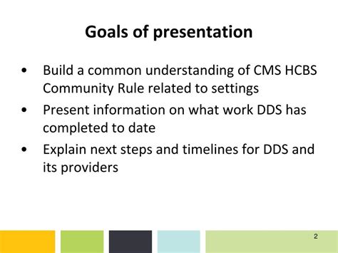 Ppt Cms Hcbs Final Rule Community Settings And Dds Summer 2014