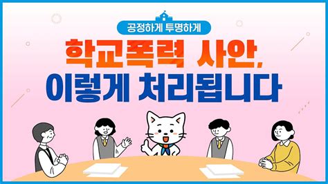 학교폭력예방 1편 학교폭력 사안 이렇게 처리됩니다 Youtube