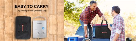 Camplux 1 32 GPM Portable Outdoor Tankless Water Heater Propane Instant Hot Camping Shower W