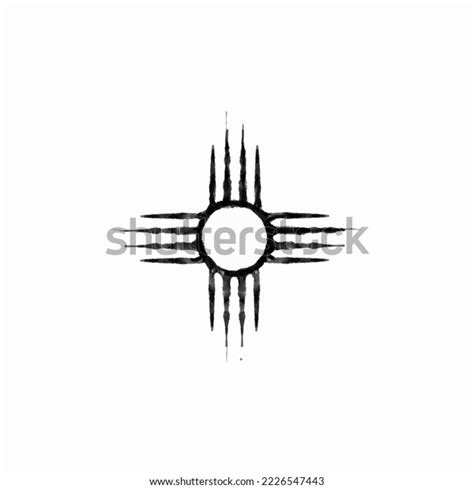 Zia Sun Symbol Tattoo Art Vector Stock Vector Royalty Free 2226547443