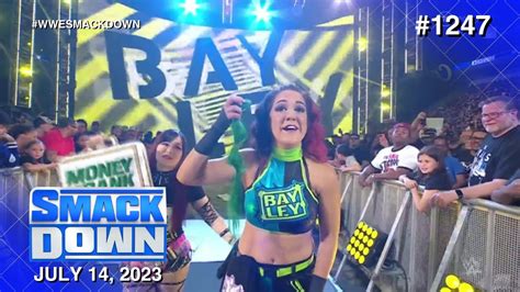 Bayley Entrance With Ms Money In The Bank Iyo Sky Wwe Smackdown