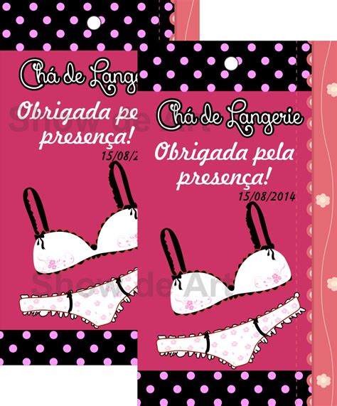 Arte Tag Para Lembrancinha Lingerie Elo Produtos Especiais