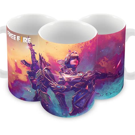 Caneca Pol Mero Free Fire Personalizada Elo Produtos Especiais