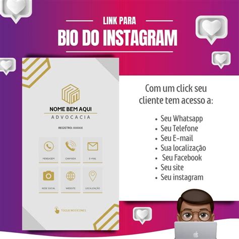 Link Pra Bio Do Instagram Personalizado Advocacia Elo7