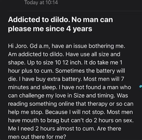 I M Addicted To Dildo No Man Can Please Me Since Years