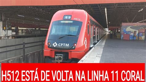 CPTM Trecho entre Luz e Guaianazes na série 8500 H512 linha 11 Coral