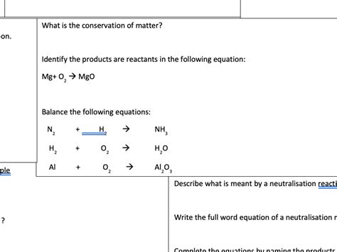 Rates Of Reaction Revision Mat Teaching Resources