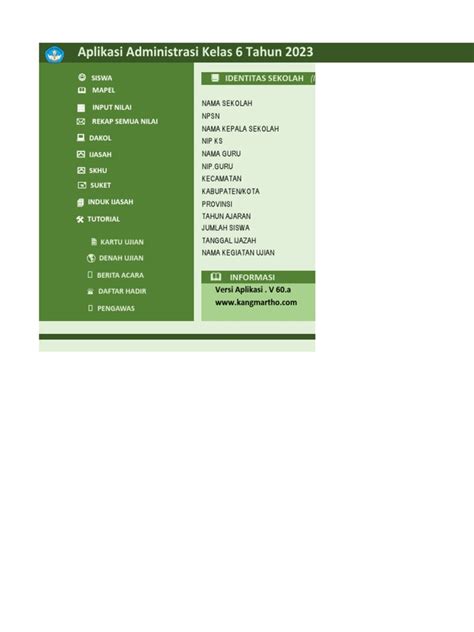 Aplikasi Nilai Ijazah Sd 2022 2023 Ver 60 Zero Pdf