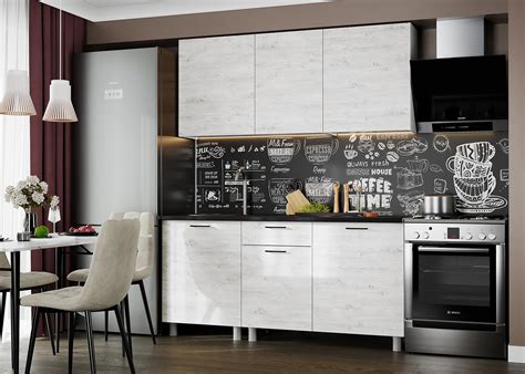 Кухня «Лаванда» Сосна Санторини светлый со столешницей – купить в ...