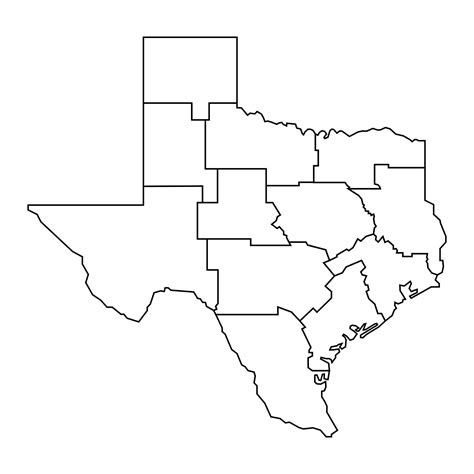 Texas Map Outline - 10 Free PDF Printables | Printablee