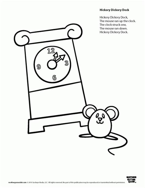 Hickory Dickory Dock Clipart Black And White Clip Art Library