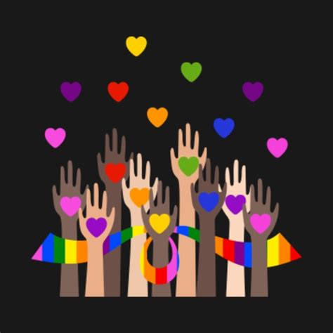 Gay Pride Clothing Lgbt Rainbow Flag Heart Unity Proud Ally Gay T