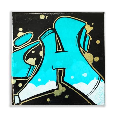 Graffiti Letter H Art Print 12x12 Inches Signed And Numbered Etsy