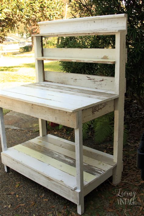 Reclaimed Trim Transformed Into A Potting Bench Living Vintage