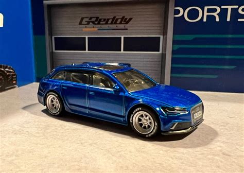 Custom Hot Wheels Audi Rs Avant Blue With Real Rider Swap Lowered Etsy