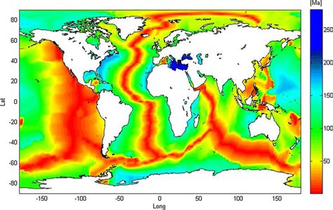 Age Of Oceanic Lithosphere Müller Et Al 2008 Download Scientific