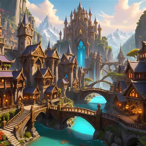 World Of Warcraft Style City Fantasy Arch By Halitcan On Deviantart