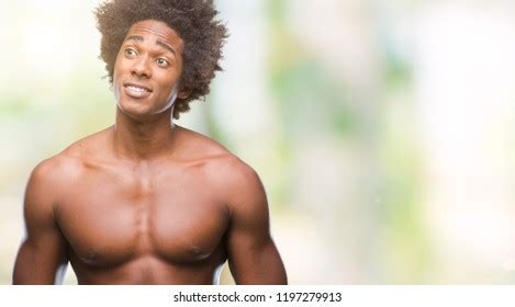 Afro American Shirtless Man Showing Nude Stock Photo Shutterstock
