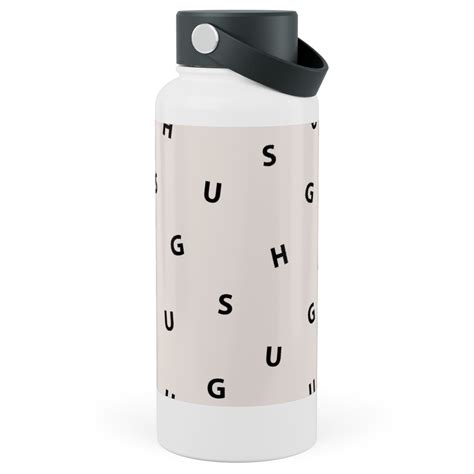 Sweet Hugs Typography Pale Nude Stainless Steel Wide Mouth Water Bottle Shutterfly